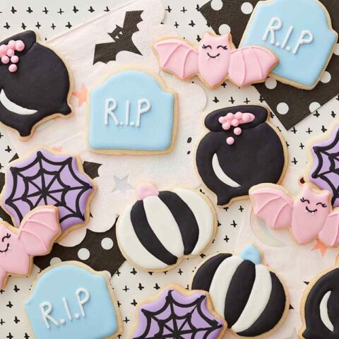 galletas de halloween de color pastel